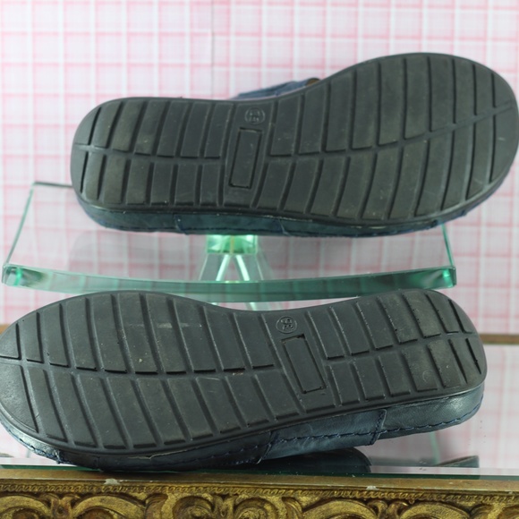 Sanosan Sandals Blue Leather Slides - Picture 13 of 16